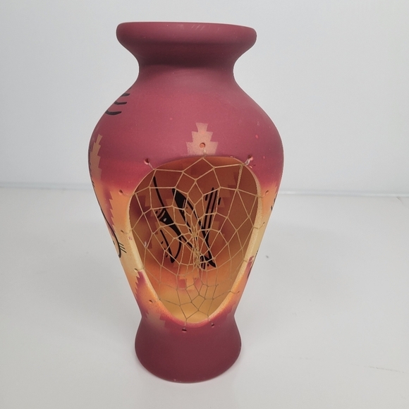 Vintage Other - Southwest Kokopelli Dream Catcher Vase Signed Native American Western Dreams